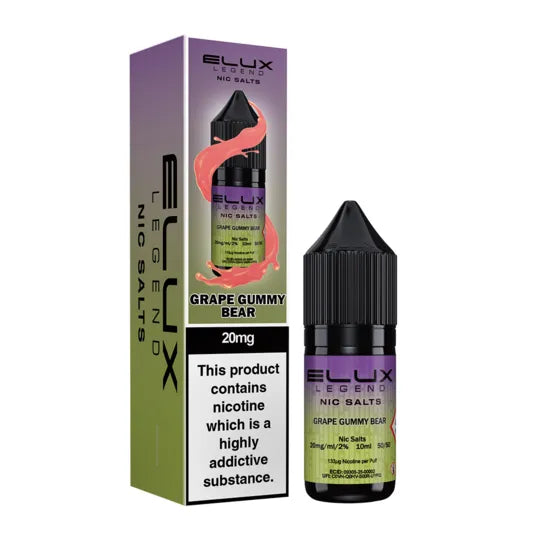 Elux Legend Nic Salt - Grape Gummy Bear 10mg