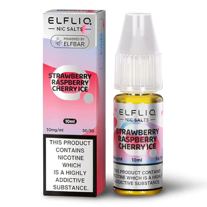Elfliq - The Official ElfBar Nic Salt 10ml - Strawberry Raspberry Cherry lce